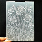 3D Plastic Embossing Folder Template Sunflowers and Flowers Texture 5x7 Inch by Unknown
