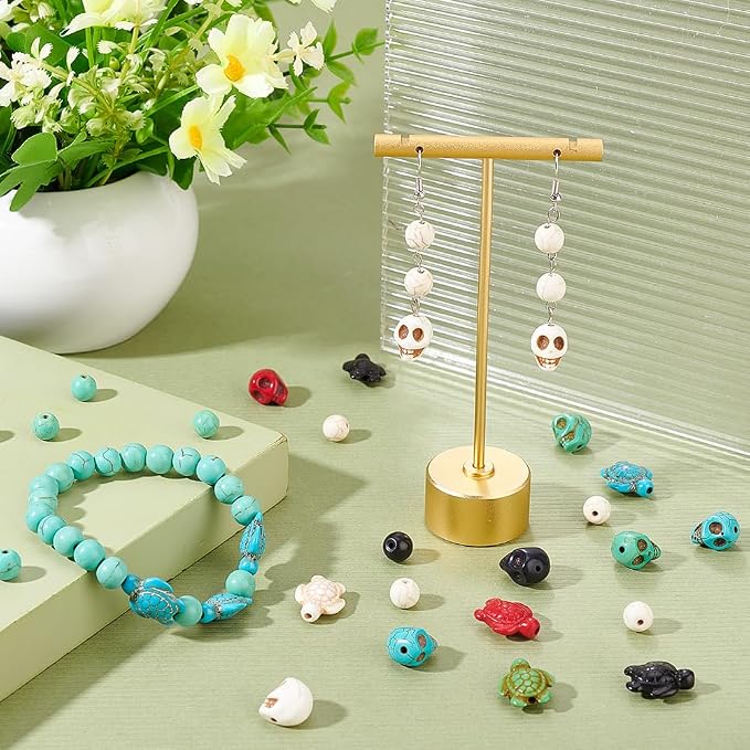 arricraft 190 Pcs Skull Gemstone Beads Kits, Including 50 Pcs Tortoise Beads - Image 5