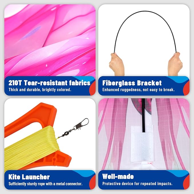 SGftre Butterfly Kite for Boys and Girls Easy Flight Hand Kites Perfect Outdoor - Image 4