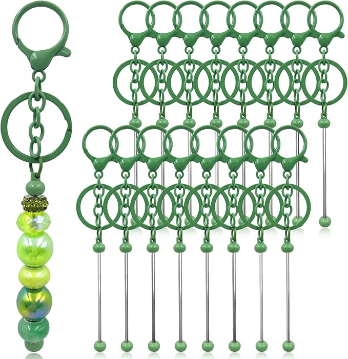 28 Pcs Beadable Keychain Bars by DNLEGULI
