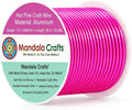 Mandala Crafts 13 Gauge Hot Pink Anodized Aluminum Craft Wire, 60 FT | Colored by MandalaCrafts