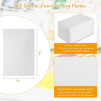 Cholemy 120 Pcs Foam Printing Plates 9 x 12 Inch White Foam Sheets 1/20 Inch - Image 2