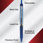 Pilot Precise V5 RT Refillable & Retractable Rolling Ball Pens, Extra Fine - Image 5