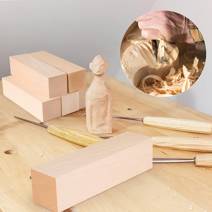 8 Pack Basswood Carving Blocks 6 X 1.5 X 1.5 Inch, Large Whittling Wood Carving - Image 4