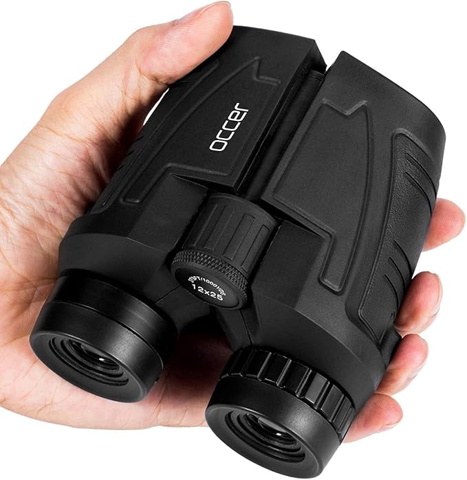 Occer 12x25 Compact Binoculars for Adults and Kids, Large Eyepiece Waterproof by occer