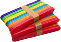 WISYOK 120 Pcs 6” Colored Jumbo Wooden Craft Sticks by WISYOK