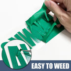 Green Heat Transfer Vinyl HTV Roll 12" x 15ft. | Easy to Cut, Weed & Transfer - Image 5