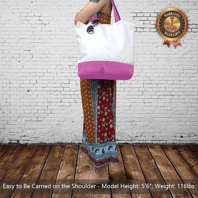 TOPDesign 3-Pack Super Strong Large 12oz Cotton Canvas Tote Bags, Reusable - Image 2