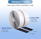2''×27Ft Black Heavy Duty Hook And Loop Tape Adhesive, No Punching Picture Wall - Image 5