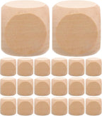 Milisten 20pcs Blank Wooden Dice, Wooden Cubes by Milisten