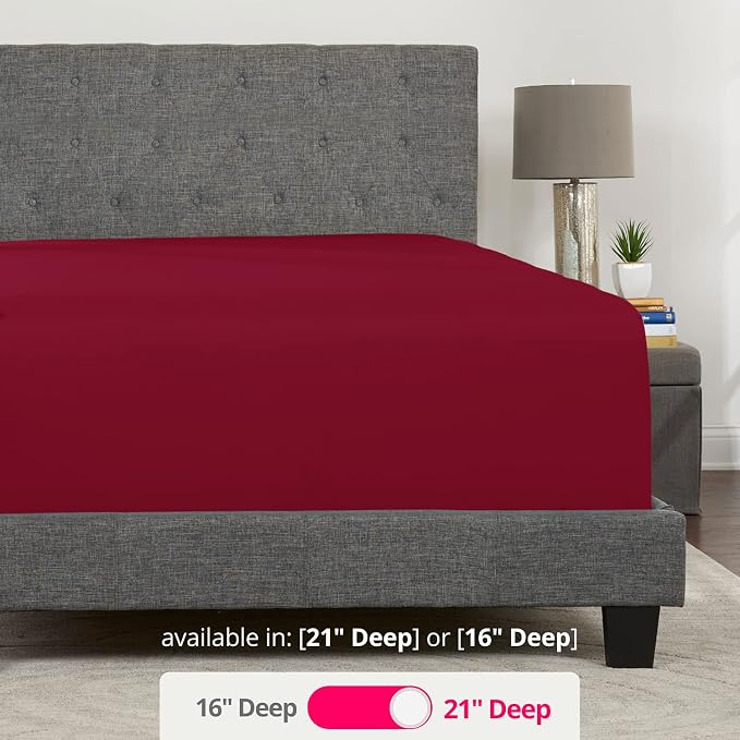 Deep Pocket Full Size Fitted Sheet 21' Full Size Deep Pocket Perfectly Fit - Image 3