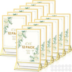 Gold Frames 4X6 Double-Sided Acrylic Sign Holder, 12 Pack | Gold Picture Frames by AcrylicSignHolderMahjongRacks%EF%BC%8CMahjongBags
