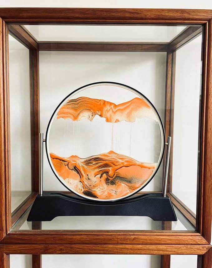 3D Moving Sand Art Glass Ornament, Stress Relief Desk Decor Gift - Image 4