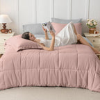 JOLLYVOGUE Twin Comforter Set, Ultra-Soft Bed in a Bag Twin Size 5 Pieces - Image 8