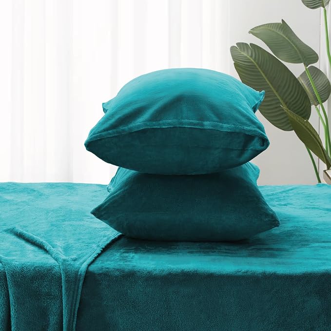 BEDELITE Flannel Sheets Full Size Teal - Image 7