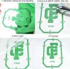 FUNKAKA Fruit Green Heat Transfer Vinyl Rolls, Adhesive Glossy HTV Vinyl - Image 4