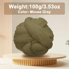 uxcell 3.53oz Wool Roving Yarn, Needle Felting Wool Fiber DIY Craft Needle Wet - Image 2