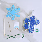 Winlyn 56 Sets 8 Styles Magic Color Scratch Blue Snowflake Ornaments - Image 7
