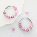 Large Hole Beads Spacer Beads Pink Assorted European Craft Big Beads Large Hole - Image 3