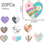 Bulk Gold Enamel Charms for Jewelry Making, Colorful Metal Charms Pendant for - Image 4