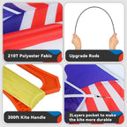 Kite, Large Delta Kites for Kids and Adults, Durable Multifunctional Beach Kite - Image 3