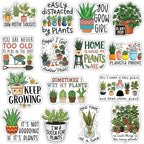 MAIANEY Cute Plant Stickers Pack 15Pcs, Funny Gardening Vinyl Decals by Maianey