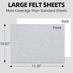 6PCS Large Self Adhesive Felt Sheet, 13.4"x10.8", 2mm Thick Stiff Felt Fabric - Image 2