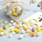 DUQGUHO 8mm Yellow Beads for Jewelry Making Yellow Glass Beads for Crafts - Image 2