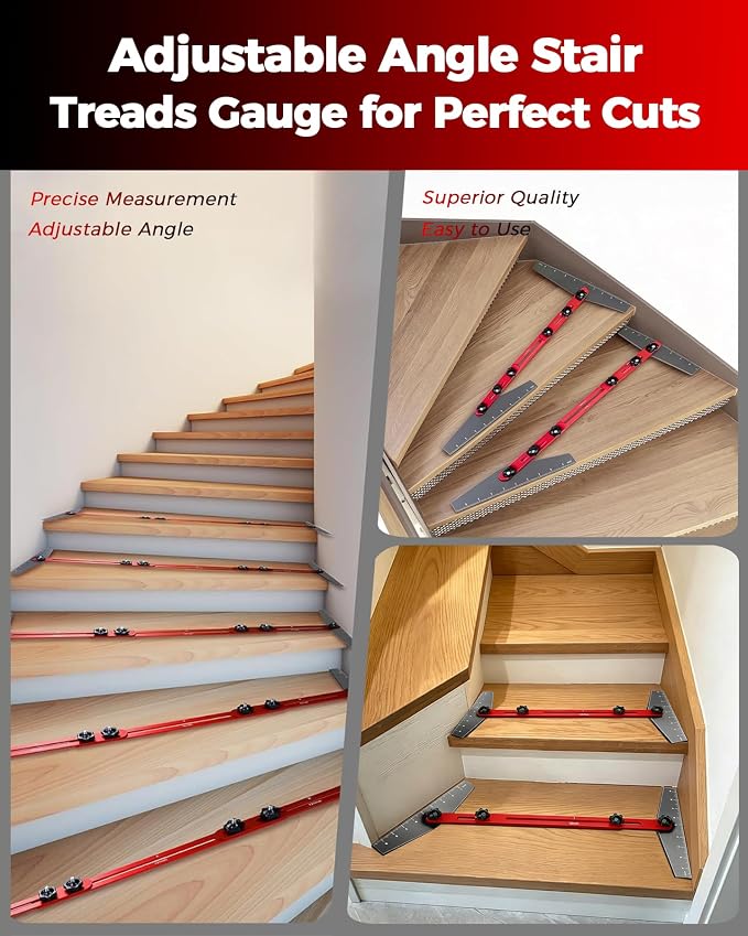 BRL Stair Tread Template Tool, Adjustable 8-60 Inch, Woodworking Tools | CNC - Image 3