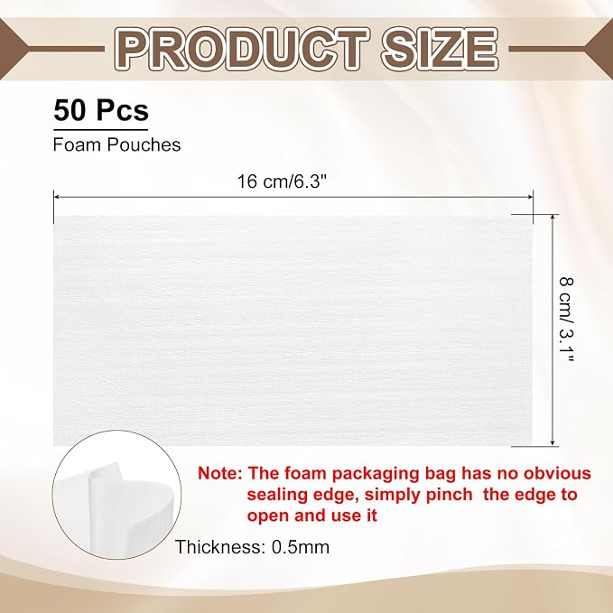 uxcell 50 Pcs Cushion Foam Pouches, Photo Frame - Image 2