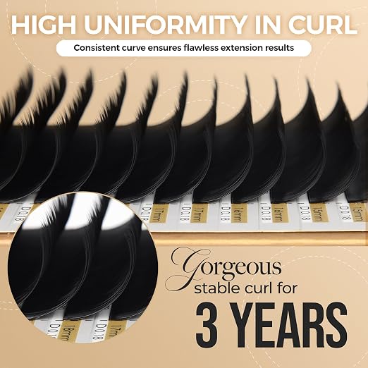 LASHVIEW Silk Mink Fake Eyelash Extensions 0.20 Thickness C Curl Mixed Tray - Image 3