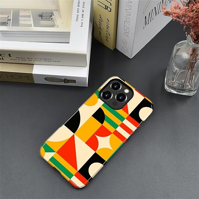 ZHEGAILIAN Case for iPhone 13 Pro, Geometric Colors Durable Shockproof Silicone - Image 4