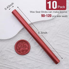 Metallic Red Sealing Wax Sticks, HOSEALING 10pcs Wine Red Glue Gun Sealing Wax - Image 3