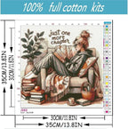 niurenmaoyi Reading Book Stamped Cross Stitch Kits - Image 2