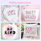 Tintnut Pink White Splash Heat Transfer Vinyl, stretch washable, works - Image 6