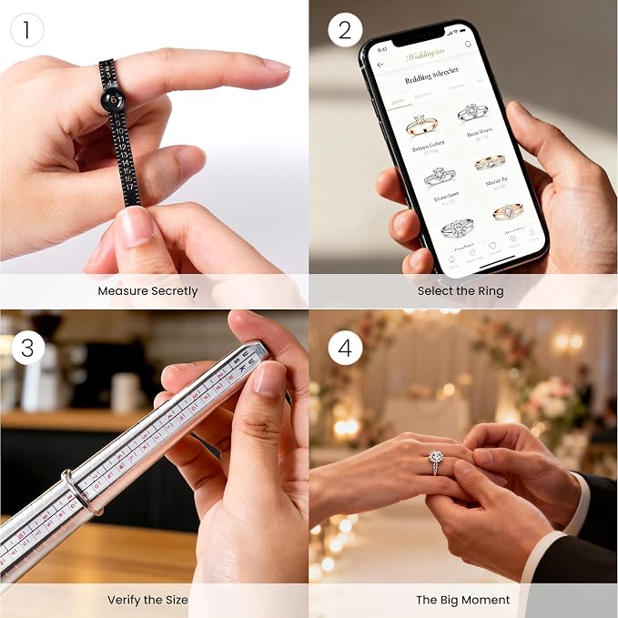 Meowoo Ring Sizer Measuring Tool Set, Ring Gauges - Image 8