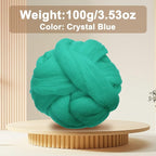uxcell 3.53oz Wool Roving Yarn, Needle Felting Wool Fiber DIY Craft Needle Wet - Image 2