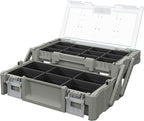 18" Cantilever Tool Box Organizer, Olive Green Heavy-Duty Tool Storage Box by Keter
