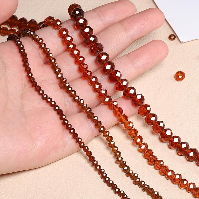 300pcs 8mm Crystal Glass Beads for Jewelry Making Faceted Rondelle Flat Beads - Image 4