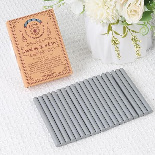 Gray Sealing Wax Sticks, WASOHLING 20Pcs Glue Gun Wax Seal Sticks - Image 2