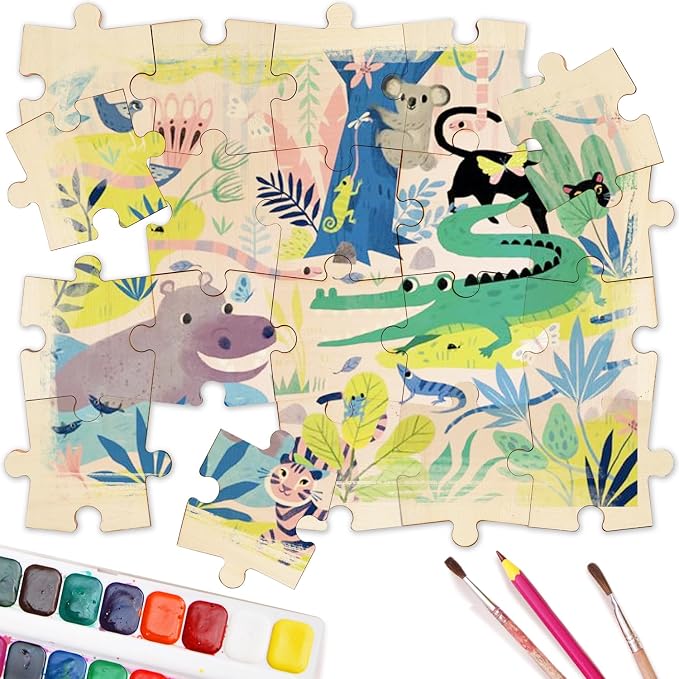 50 Piece Blank Wooden Puzzle Jumbo Size, Each Piece 4x3.2 Inches | Wooden Blank - Image 3