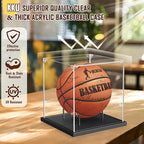 KKU Basketball Display Case, Acrylic Clear Full Size Basketball Case - Image 5