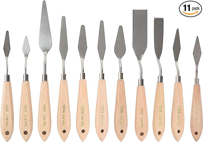 CONDA 11 Piece Stainless Steel Spatula Palette Knife Professional Palette Knife by CONDA