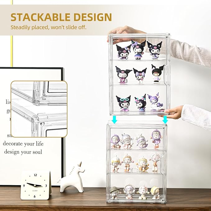 3 Tier Display Case for Collectibles, Storage Container - Image 4