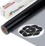 VinylRus Puff Heat Transfer Vinyl-12” x 5ft Black Heavy Duty Puff Iron on Vinyl by VinylRus