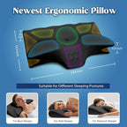 Cervical Pillow for Neck Pain Relief, Cooling Contour Memory Foam Pillows - Image 5