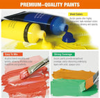 48 Colors Professional Acrylic Paint Set, Artist Paint Supplies | 22ml Tubes - Image 2