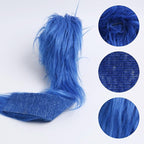 Shaggy Plush Faux Fur Fabric Precut Strips Sapphire Blue Fur Fluffy Fuzzy Craft - Image 3