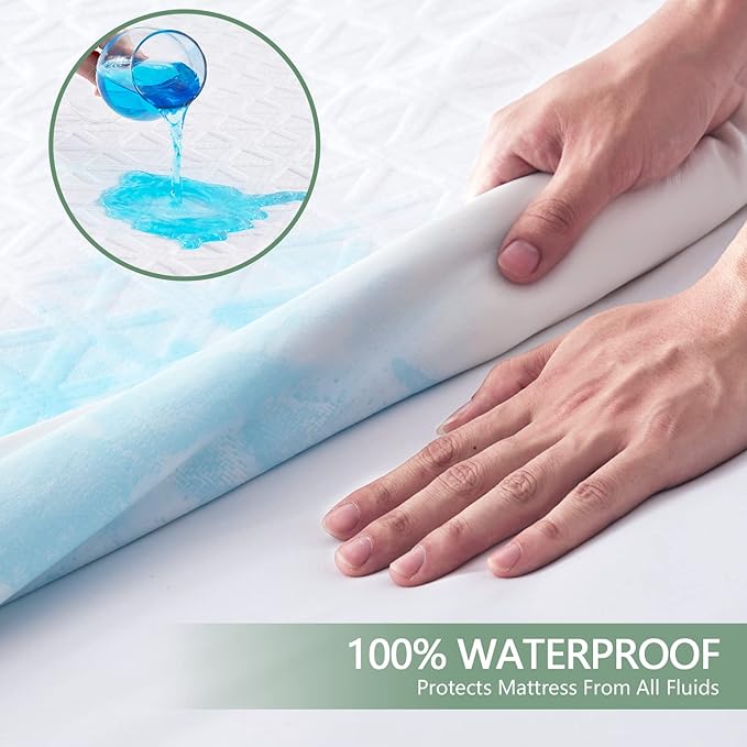 Premium Waterproof Mattress Protector King Size, Breathable Bed Cover 3D Air - Image 3
