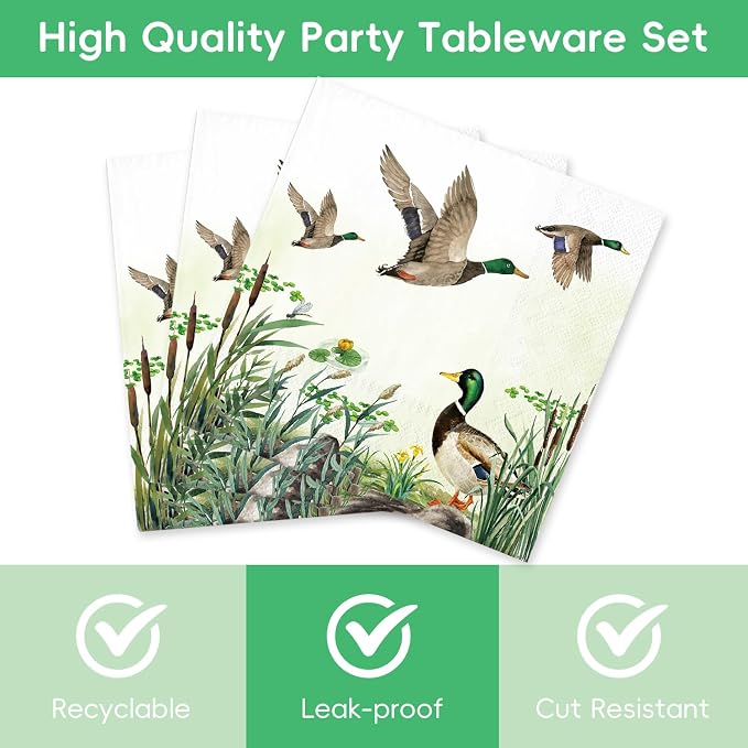 40Pcs One Lucky Duck Birthday Party Decorations, Mallard Duck Hunting or Baby - Image 4
